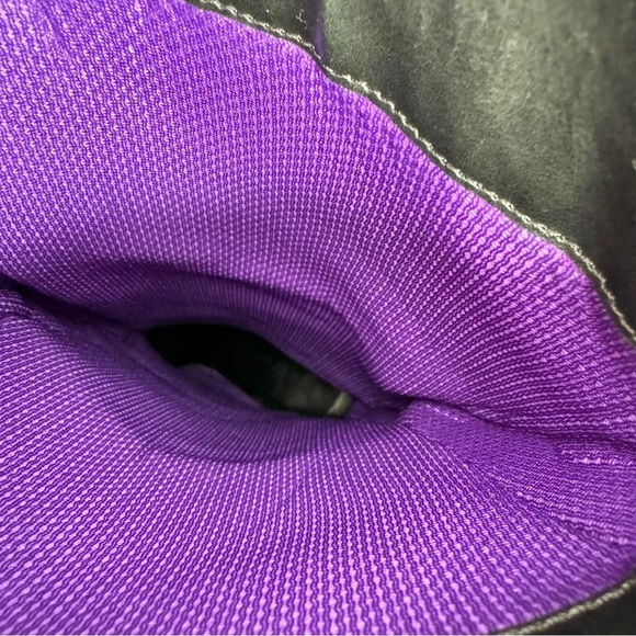 VINTAGE BASEMENT Slouchy Boots EU 37 Black Leather Kitten Heel Pointed Toe Y2K - Picture 11 of 15